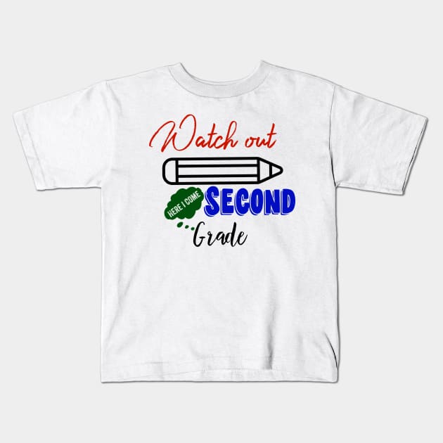 Second Grade Here I Come Graduating Class Kids T-Shirt by UnderDesign